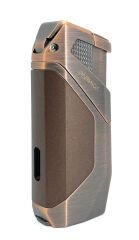 Parmida Çift Torch Jet Alev Puro Çakmağı - Kahve/Bronz