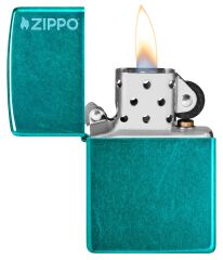 Zippo Candy Teal Matte Logo Dizayn Çakmak