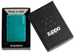 Zippo Candy Teal Matte Logo Dizayn Çakmak