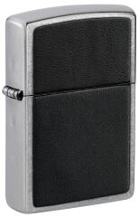 Zippo Black Leather Emblem Dizayn Çakmak