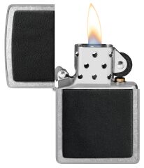 Zippo Black Leather Emblem Dizayn Çakmak