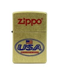 Zippo Rusty Gold USA Logo Dizayn Çakmak