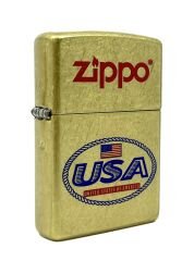 Zippo Rusty Gold USA Logo Dizayn Çakmak