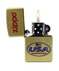 Zippo Rusty Gold USA Logo Dizayn Çakmak