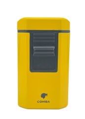 Cohiba Dört Torch Jet Alev Masa Tipi Puro Çakmağı - Sarı