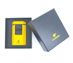 Cohiba Dört Torch Jet Alev Masa Tipi Puro Çakmağı - Sarı