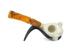 Lületaşı Pipo Doğal Lületaşı El Yapımı Özel Kutulu - Viking Gravür İşleme