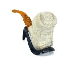 Lületaşı Pipo Doğal Lületaşı El Yapımı Özel Kutulu - Viking Gravür İşleme