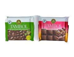 TAMBOL Antep Fıstıklı Sütlü Çikolata + Çilek Milföy Dolgulu Sütlü Çikolata