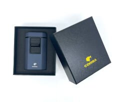 Cohiba Dört Torch Jet Alev Masa Tipi Puro Çakmağı - Lacivert