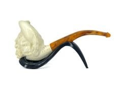 Lületaşı Pipo Doğal Lületaşı El Yapımı Özel Kutulu - Soylu Gravür İşleme