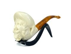 Lületaşı Pipo Doğal Lületaşı El Yapımı Özel Kutulu - Soylu Gravür İşleme