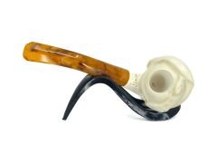 Lületaşı Pipo Doğal Lületaşı El Yapımı Özel Kutulu - Soylu Gravür İşleme