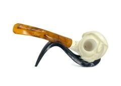 Lületaşı Pipo Doğal Lületaşı El Yapımı Özel Kutulu - Soylu Gravür İşleme