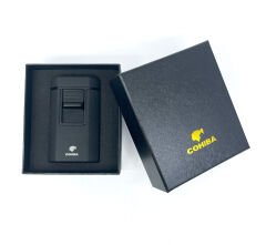 Cohiba Dört Torch Jet Alev Masa Tipi Puro Çakmağı - Siyah