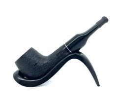 Pipsan İşlemeli El Yapımı Gül Kökü (Briar) Mini Pipo 9mm Filtreli - Model No:1