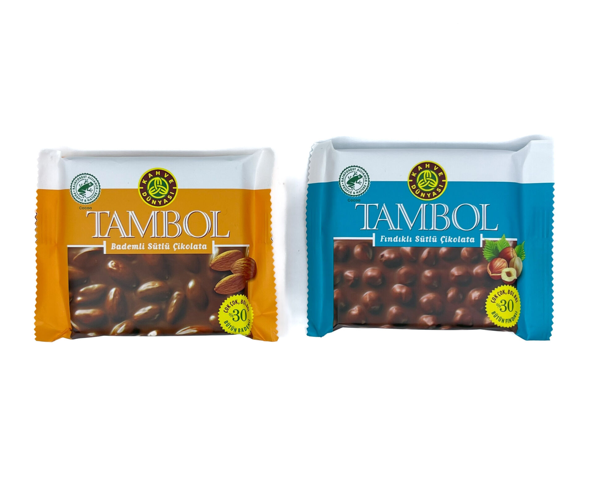 TAMBOL Bademli Sütlü Çikolata + Fındıklı Sütlü Çikolata