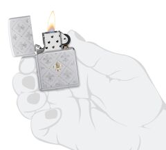 Zippo Fleur-De-Lys Pattern Dizayn Çakmak