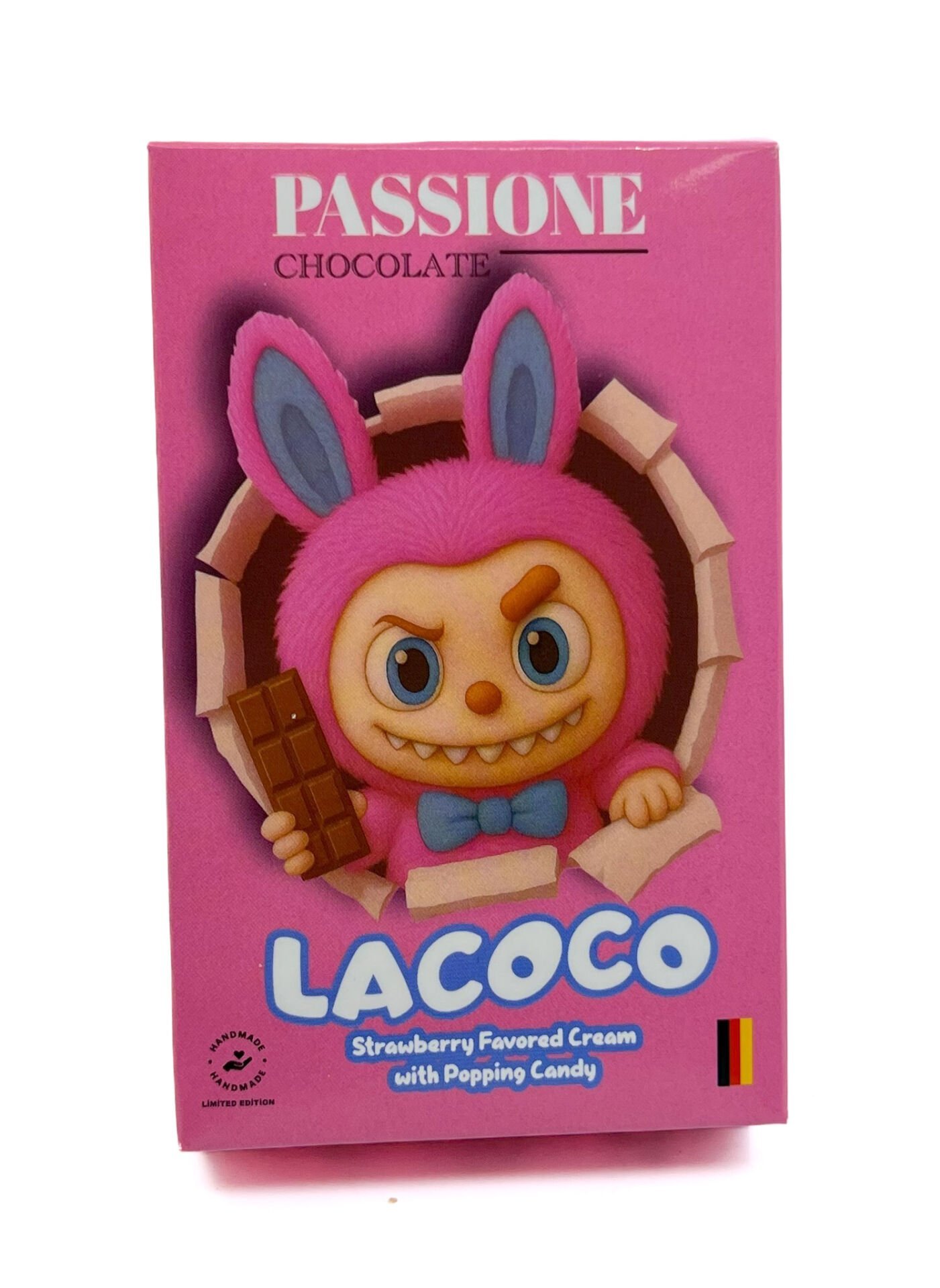 Passion Lacoco Patlayan Şekerli Çilek Kremalı Sütlü Çikolata 100 g