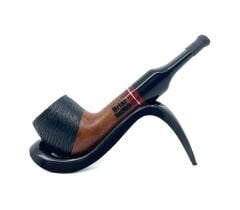 Pipsan İşlemeli El Yapımı Gül Kökü (Briar) Mini Pipo 9mm Filtreli - Model No: 2