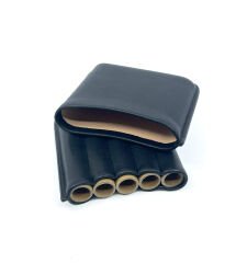 Parmida Toscanello Deri Puro Kılıfı/Seyahat Humidoru - Siyah