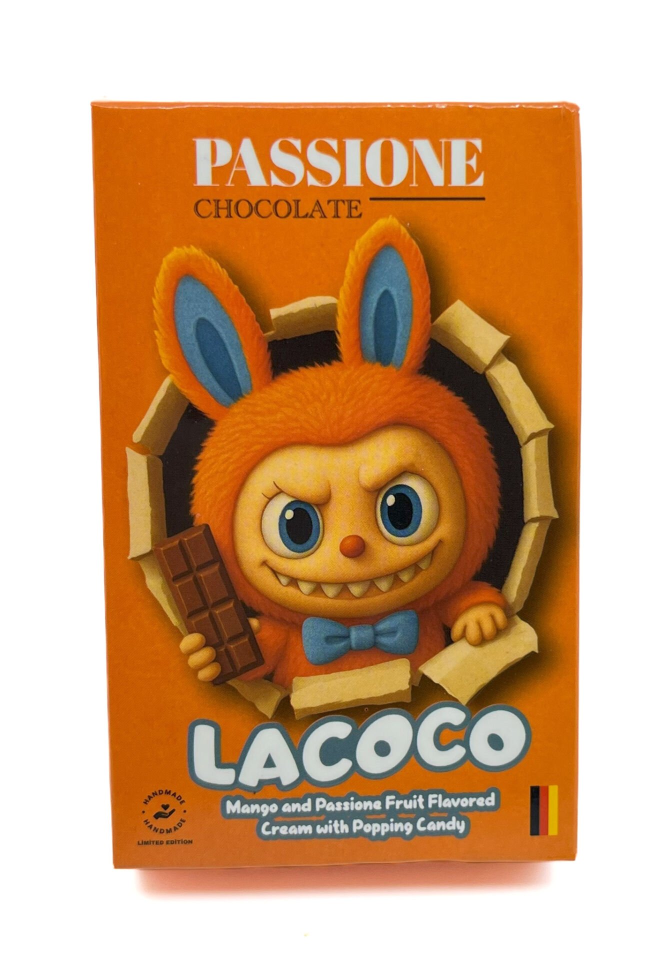 Passione Lacoco - Mango ve Çarkıfelek Meyvesi Kreması ve Patlayan Şekerli Sütlü Çikolata 100 g