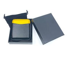 Parmida Toscanello Deri Puro Kılıfı/Seyahat Humidoru - Sarı/Siyah