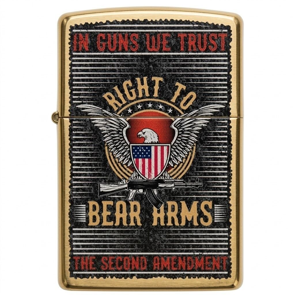 Zippo In Guns We Trust Dizayn Çakmak