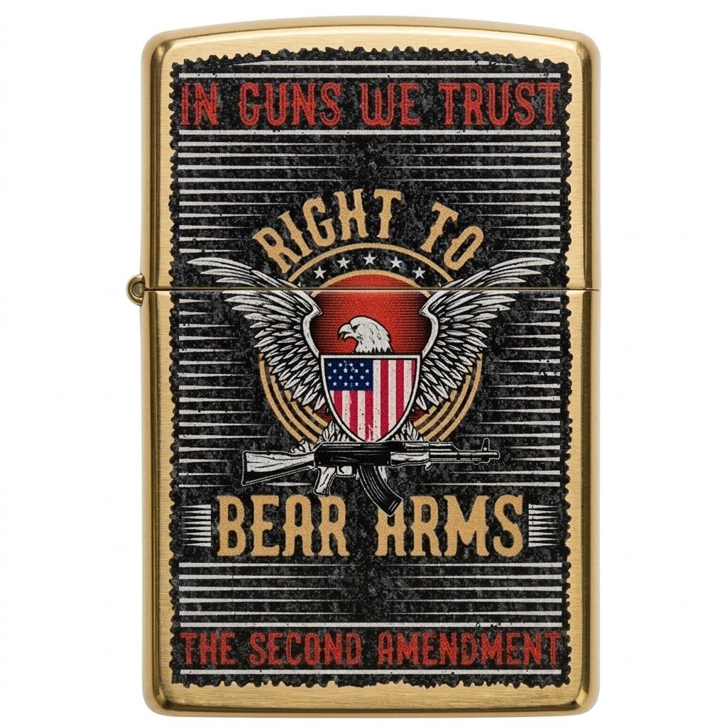 Zippo In Guns We Trust Dizayn Çakmak