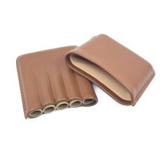 Parmida Toscanello Deri Puro Kılıfı/Seyahat Humidoru - Taba