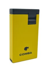 Cohiba Puro Makası ve Çakmak İkili Puro Seti - Sarı/Siyah