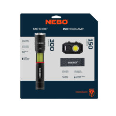Nebo 6746 Tacslyde 300 Lümen Fener + 150 Lümen Kafa Feneri Seti