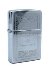 Zippo Silver Lining Frame Dizayn Çakmak