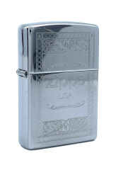 Zippo Silver Lining Frame Dizayn Çakmak