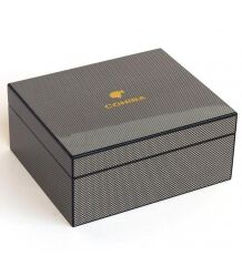 Cohiba Puro Setli Humidor/Puro Saklama Kutusu - Karbon Desen