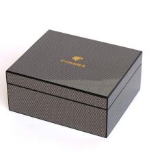 Cohiba Puro Setli Humidor/Puro Saklama Kutusu - Karbon Desen