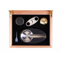 Cohiba Puro Setli Humidor/Puro Saklama Kutusu - Karbon Desen