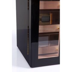 Parmida 4 Katlı Humidor/Puro Saklama Dolabı - Siyah