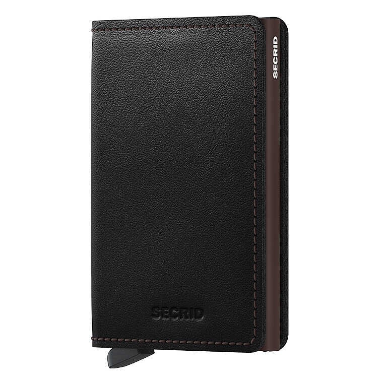 Secrid Slimwallet Matte Cüzdan, Siyah-Kahverengi