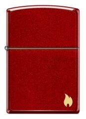 Zippo Flame Dizayn Metalik Kırmızı Çakmak
