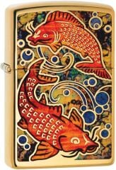 Zippo Koi Fish - Aynalı Sazan Dizayn Çakmak