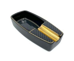 Parmida Çakmak Küllük Kesici Sehpa Dörtlü Puro Seti - Siyah