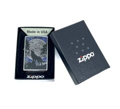 Zippo Wolf Moon Tree - High Polish Chrome Dizayn Çakmak