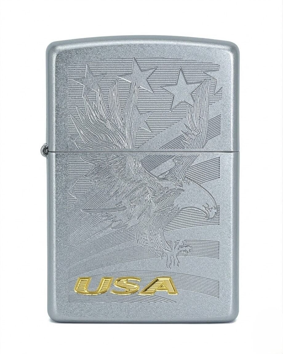 Zippo Bold Eagle Satin Chrome Dizayn Çakmak