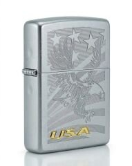 Zippo Bold Eagle Satin Chrome Dizayn Çakmak
