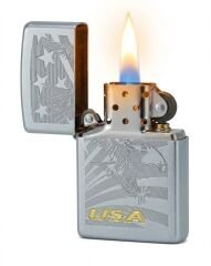 Zippo Bold Eagle Satin Chrome Dizayn Çakmak