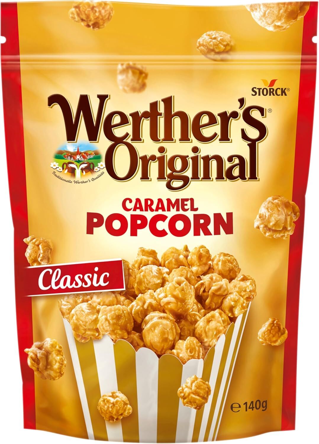 Werther's Original Caramel Popcorn Classic - Krema ve Karamel Kaplamalı Patlamış Mısır 140gr