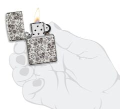 Zippo Glow Skeleton Design Çakmak