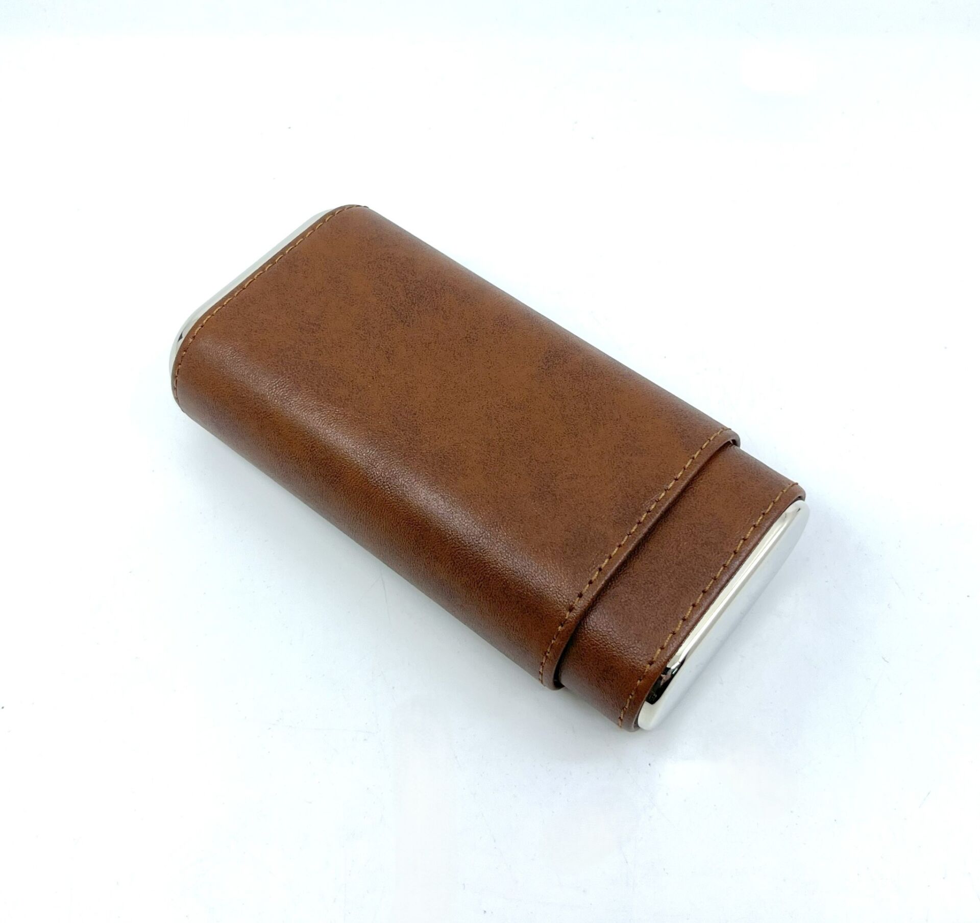 Parmida Deri Puro Kılıfı/Seyahat Humidoru İspanyol Sediri İç Kaplama - Kahverengi