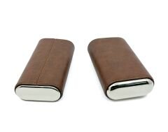 Parmida Deri Puro Kılıfı/Seyahat Humidoru İspanyol Sediri İç Kaplama - Kahverengi